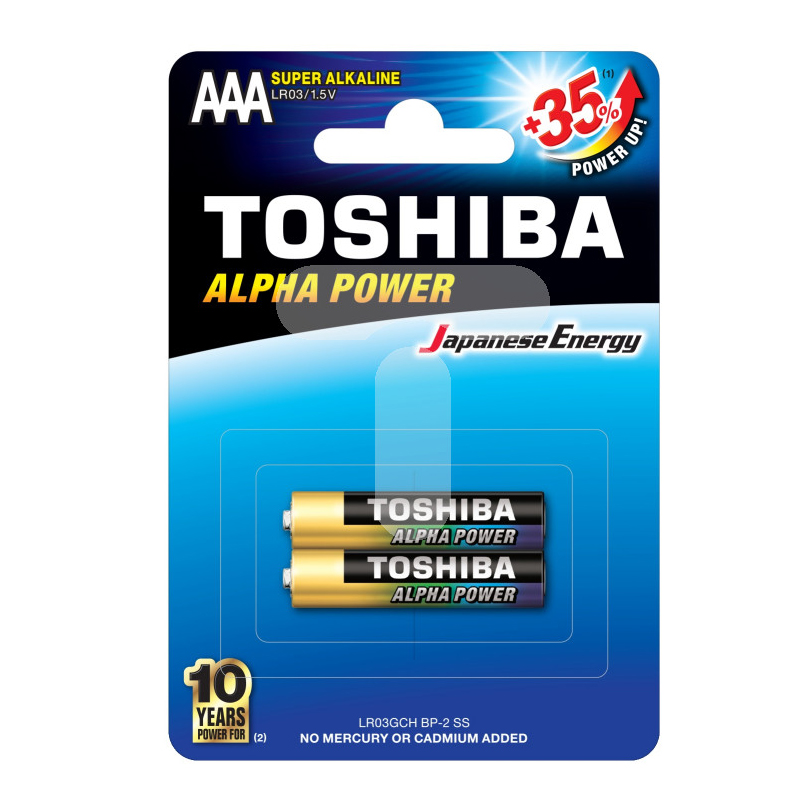 نکته خرید - قیمت روز باتری نیم قلمی توشیبا مدل Alpha Power بسته 2 عددی خرید